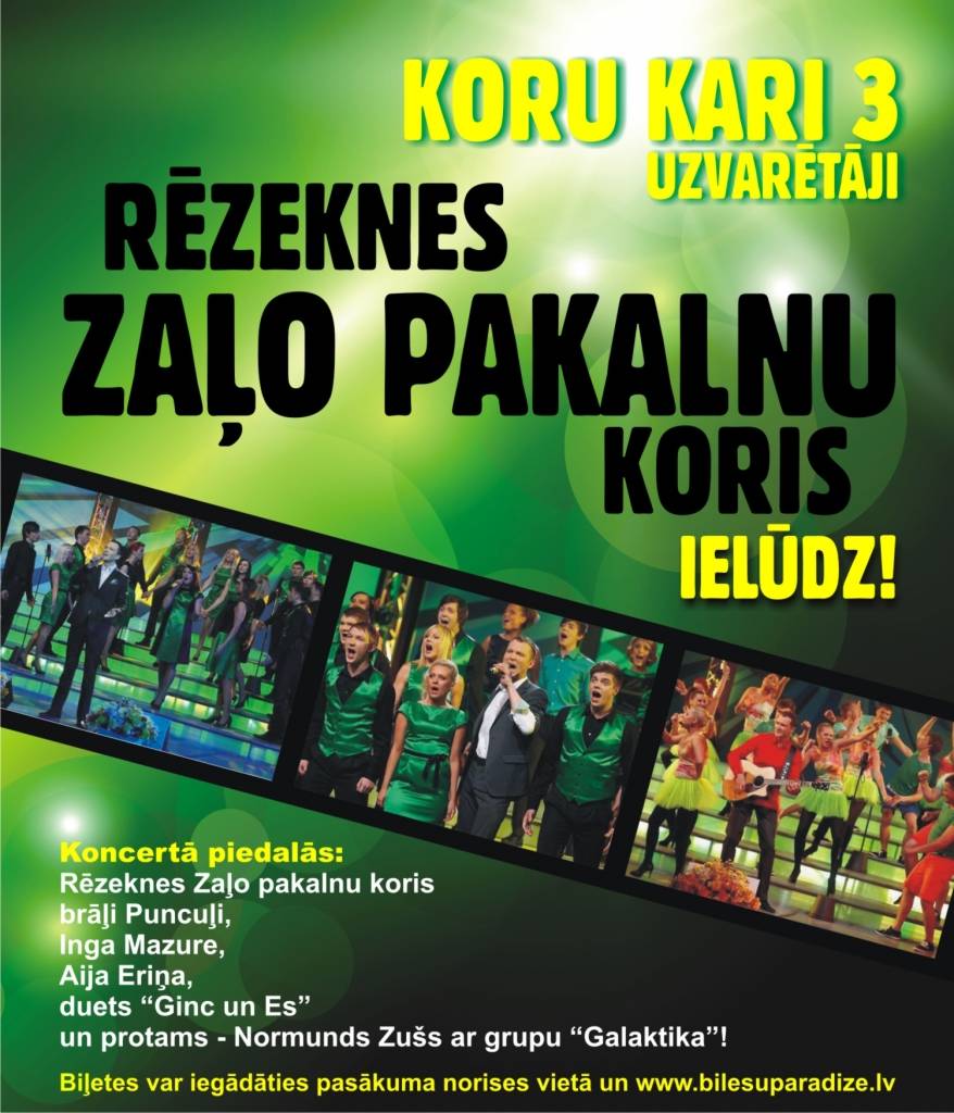 "Pūt, vējiņos!" uzstāsies Rēzeknes zaļo pakalnu koris