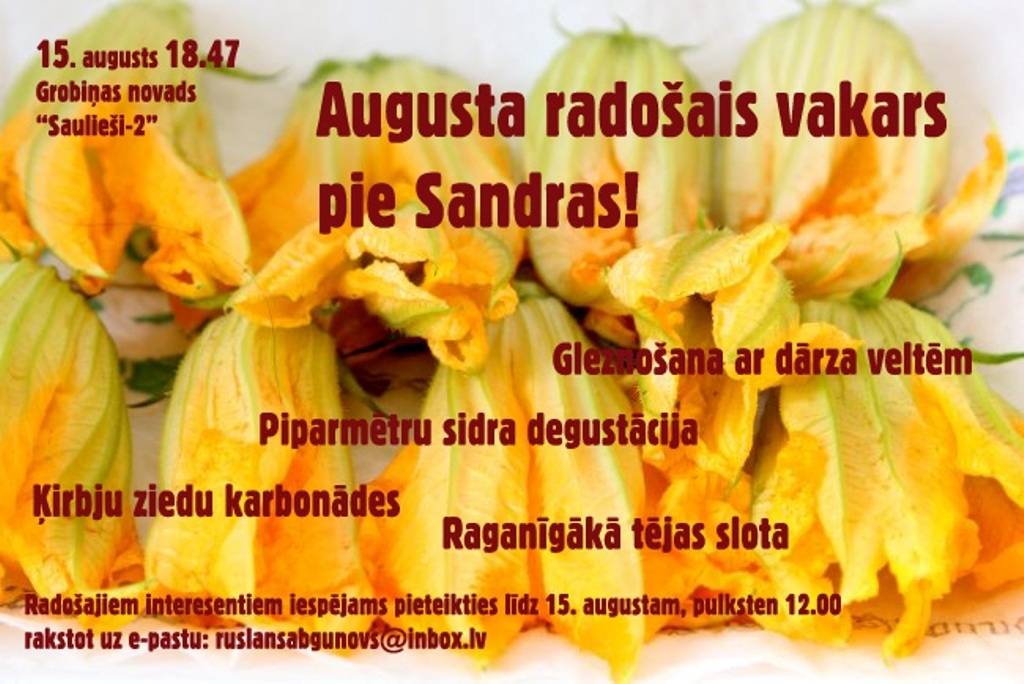 Pavadīs radošu vakaru pie Sandras Vensko