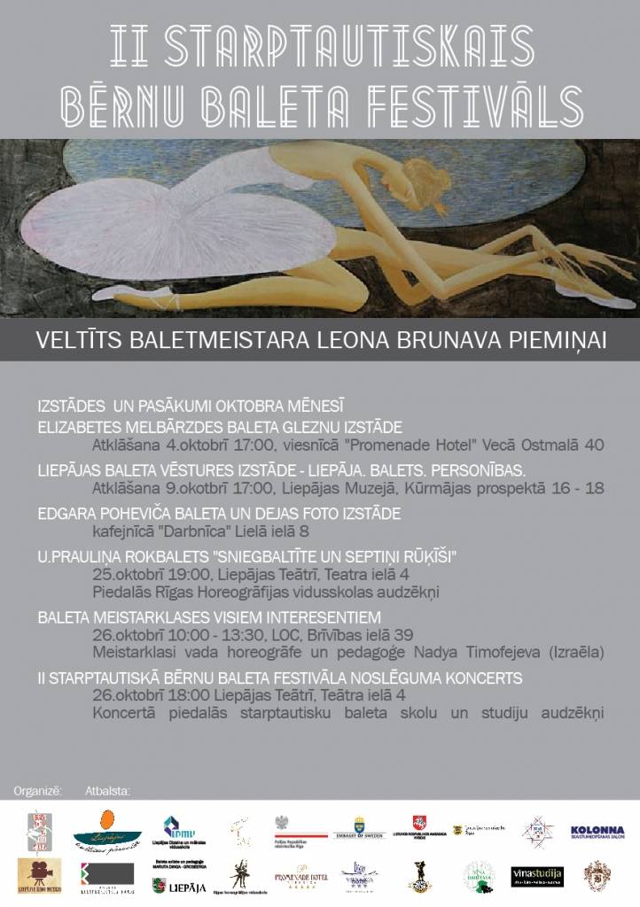 Oktobrī Liepājā norisināsies 2. Starptautiskais Bērnu baleta festivāls
