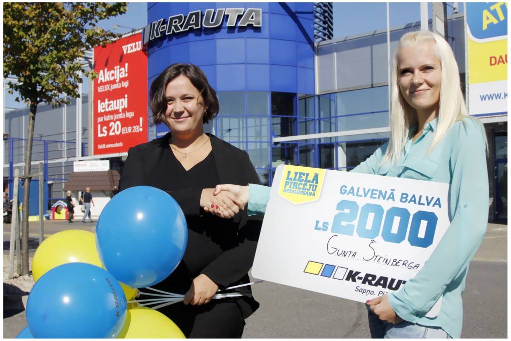 Kuldīdzniece ar Liepājā veiktu pirkumu laimē 2000 latu