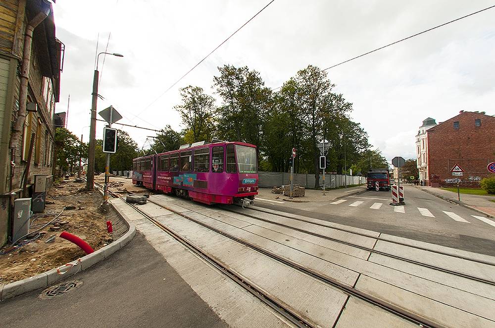 FOTO: Krišjāņa Valdemāra ielas rekonstrukcija tuvojas noslēgumam