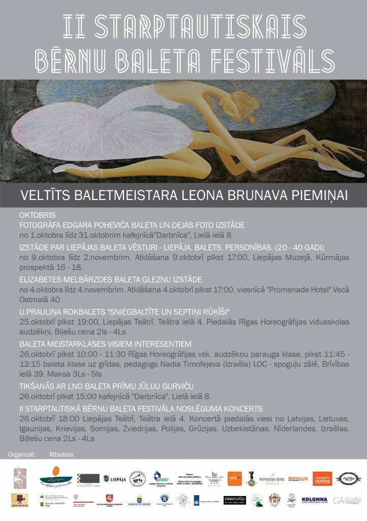 Šonedēļ sākas II Starptautiskais Bērnu baleta festivāls