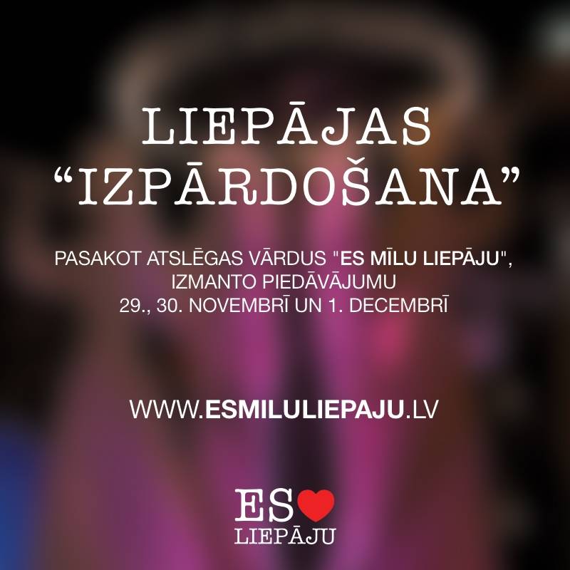 Tūrisma un tirdzniecības uzņēmumi organizēs akciju "Liepājas izpārdošana"