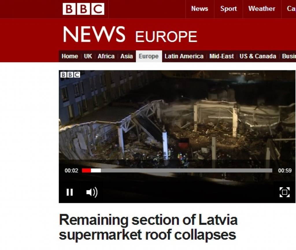 BBC video: Maxima jumta trešais nogruvums ļoti tuvu glābējiem