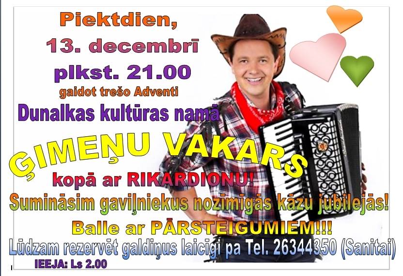 Ģimeņu vakars kopā ar Rikardionu