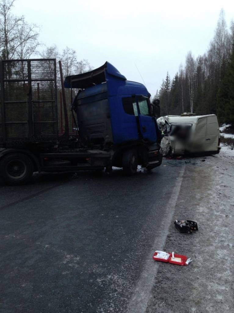 Frontālā mikroautobusa un baļķvedēja sadursmē Krievijā bojā gājuši 10 cilvēki