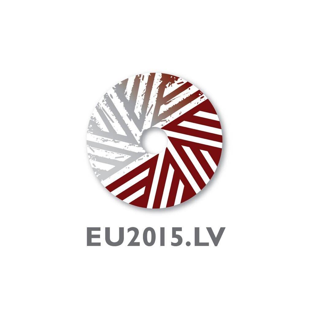 Tapis Latvijas prezidentūras ES Padomē logo