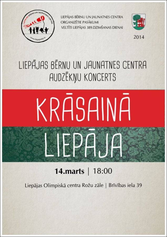 Liepājas Bērnu un jauniešu centra kolektīvu koncerts “Krāsainā Liepāja”