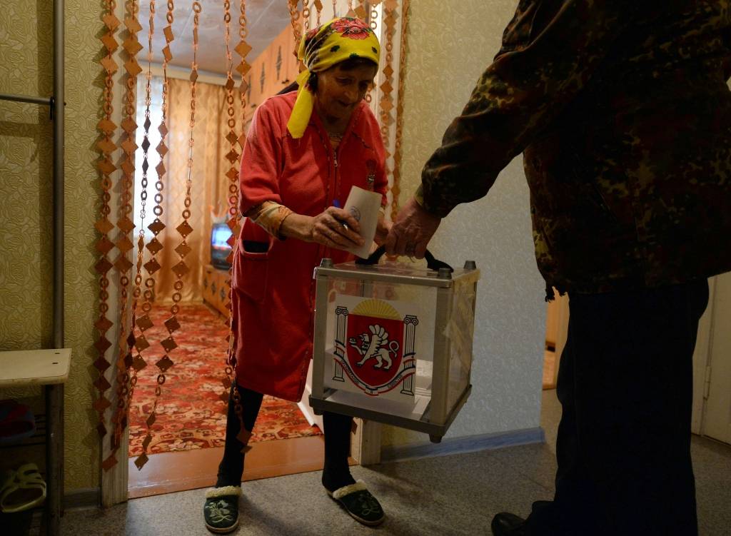 Krimas referendumā "nobalsojuši teju 64%" iedzīvotāju