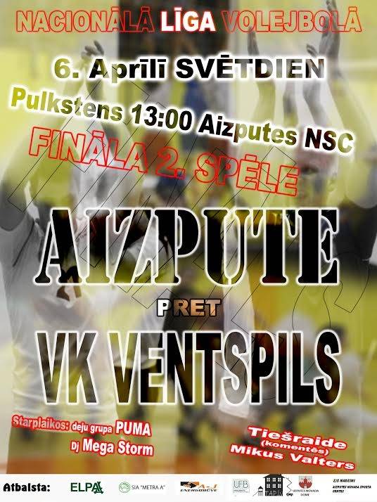 Sāksies "Aizputes" un "Ventspils" finālsērija