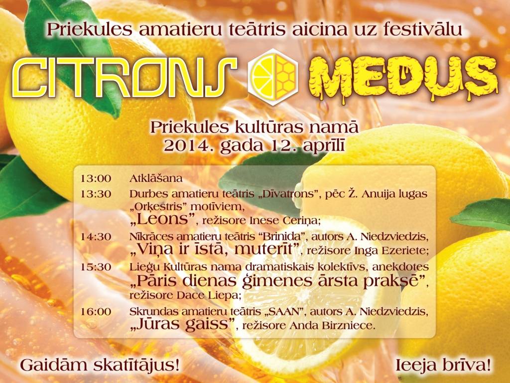 Priekulē notiks festivāls "Citrons un medus"