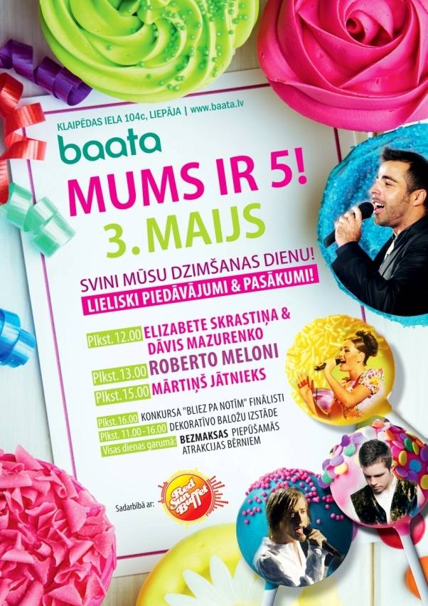 "Baata" aicina uz dzimšanas dienas svinībām