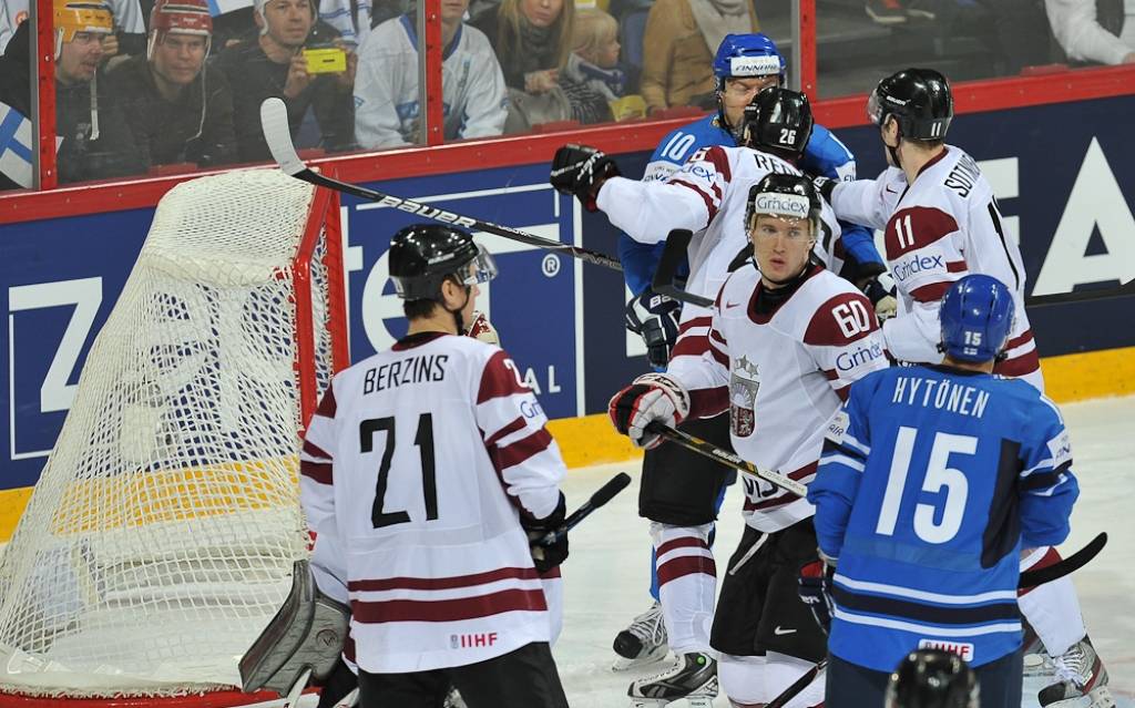 PČ hokejā. Somija - Latvija 2:2 (rit 3.trešdaļa)