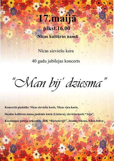 Nīcā aicina uz jubilejas koncertu