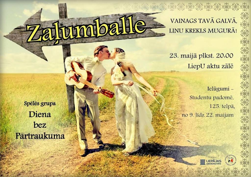 Liepājas Universitātē notiks pavasara Zaļumballe "Vainags tavā galvā, linu krekls mugurā"