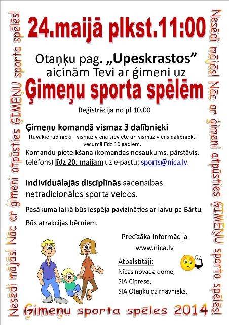 Nīcā sportos ģimenes