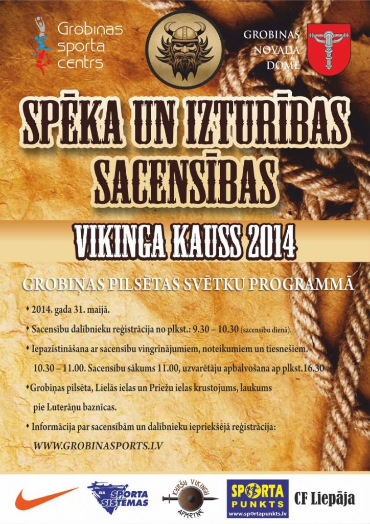 Grobiņā sacentīsies par "Vikinga kausu"