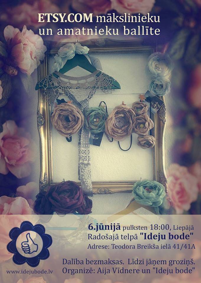 Aicina uz starptautisko etsy.com dienas ballīti "Ideju bodē"