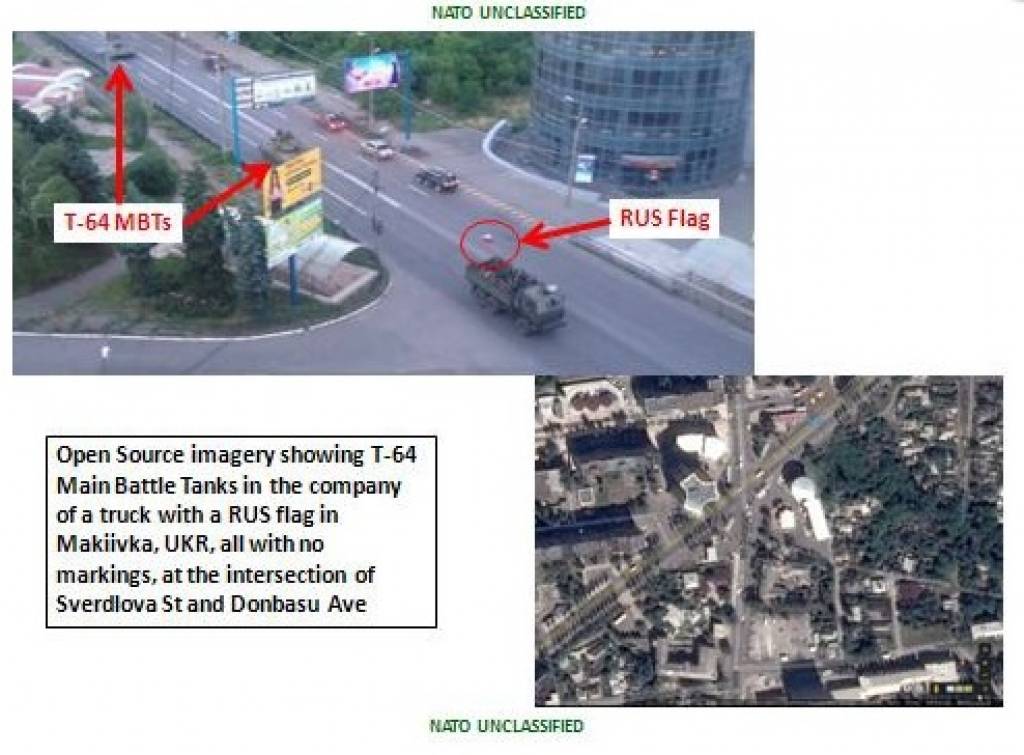 FOTO: NATO publicē satelītattēlus, kas apliecina Krievijas tanku iebraukšanu Ukrainā