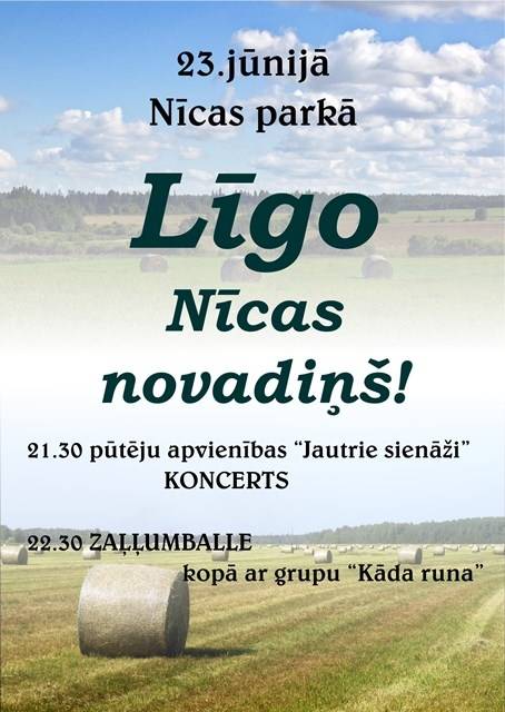 Nīcā būs Līgo koncerts un zaļumballe