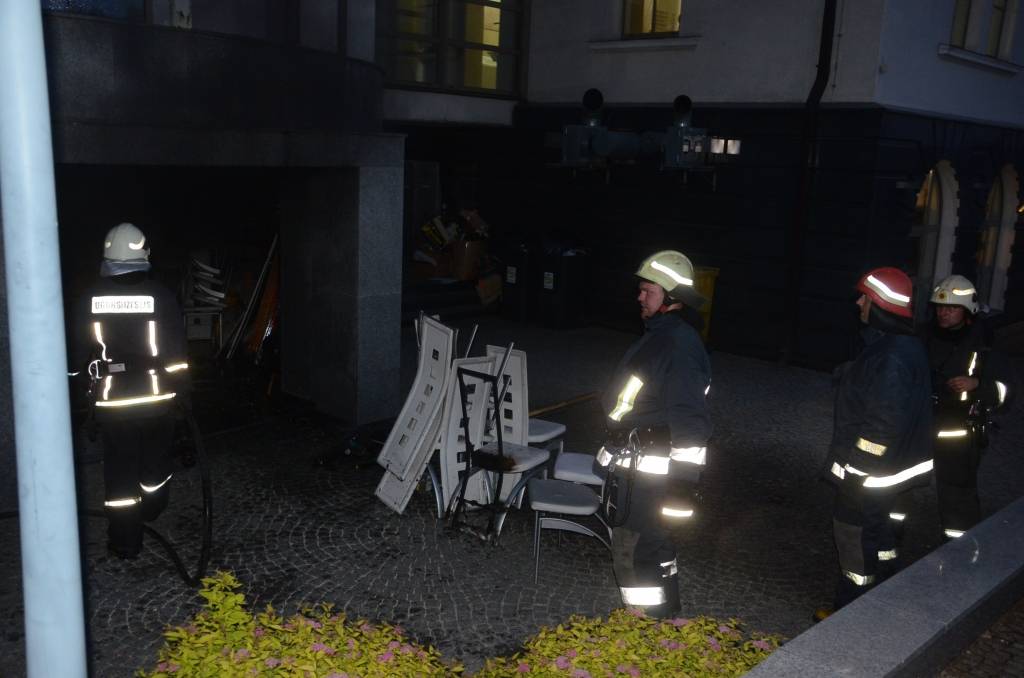 FOTO: Ugunsnelaime atpūtas centrā "Libava"