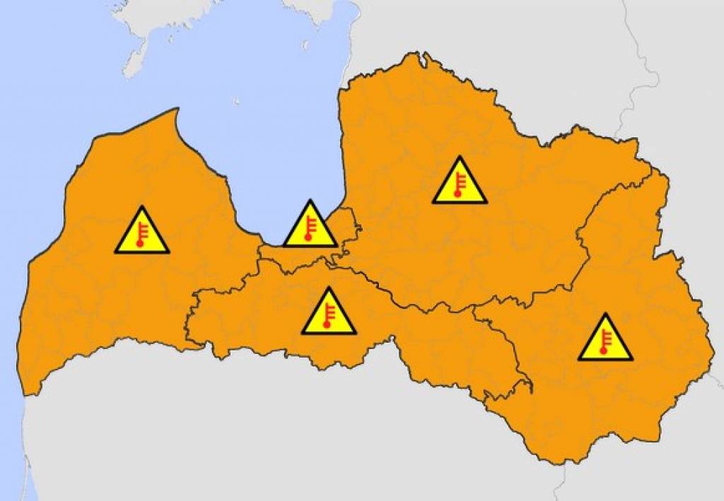 Sinoptiķi brīdina par pamatīgu tveici Rīgā