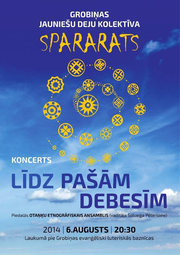 Grobiņas jauniešu deju kolektīva “Spararats” koncerts “Līdz pašām debesīm”