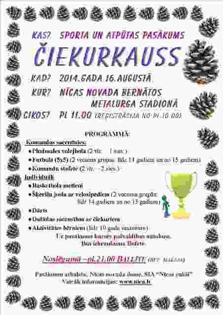 Bernātos sestdien norisināsies tradicionālais "Čiekurkauss"