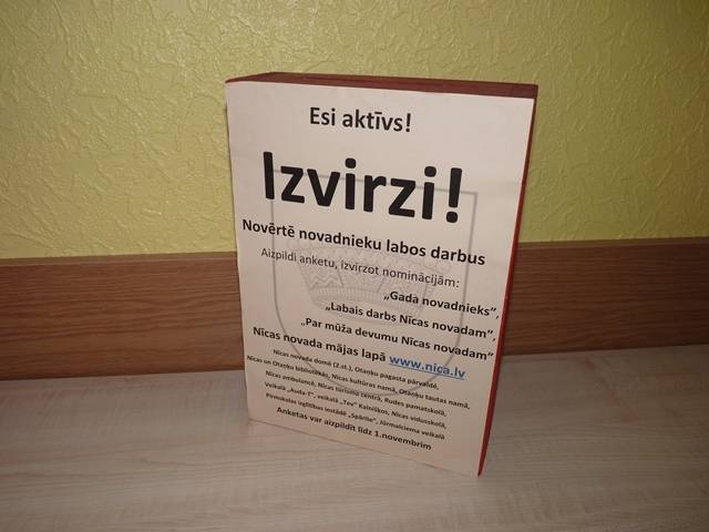 Nīcā vēl līdz novembrim aicina novērtēt novadnieku labos darbus