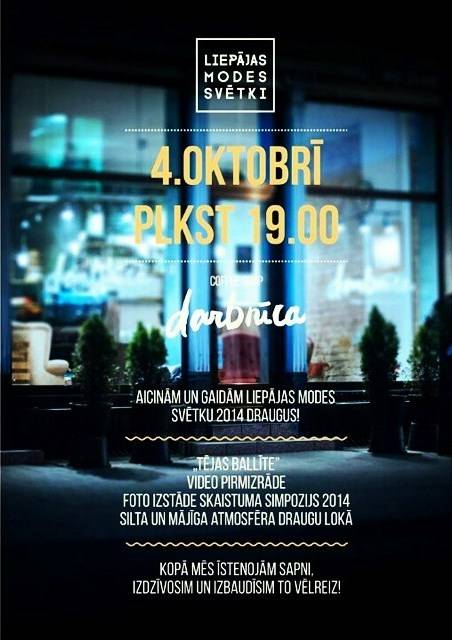 Liepājas modes svētku organizētāji aicina uz "Tējas ballīti" kafejnīcā "Darbnīca"