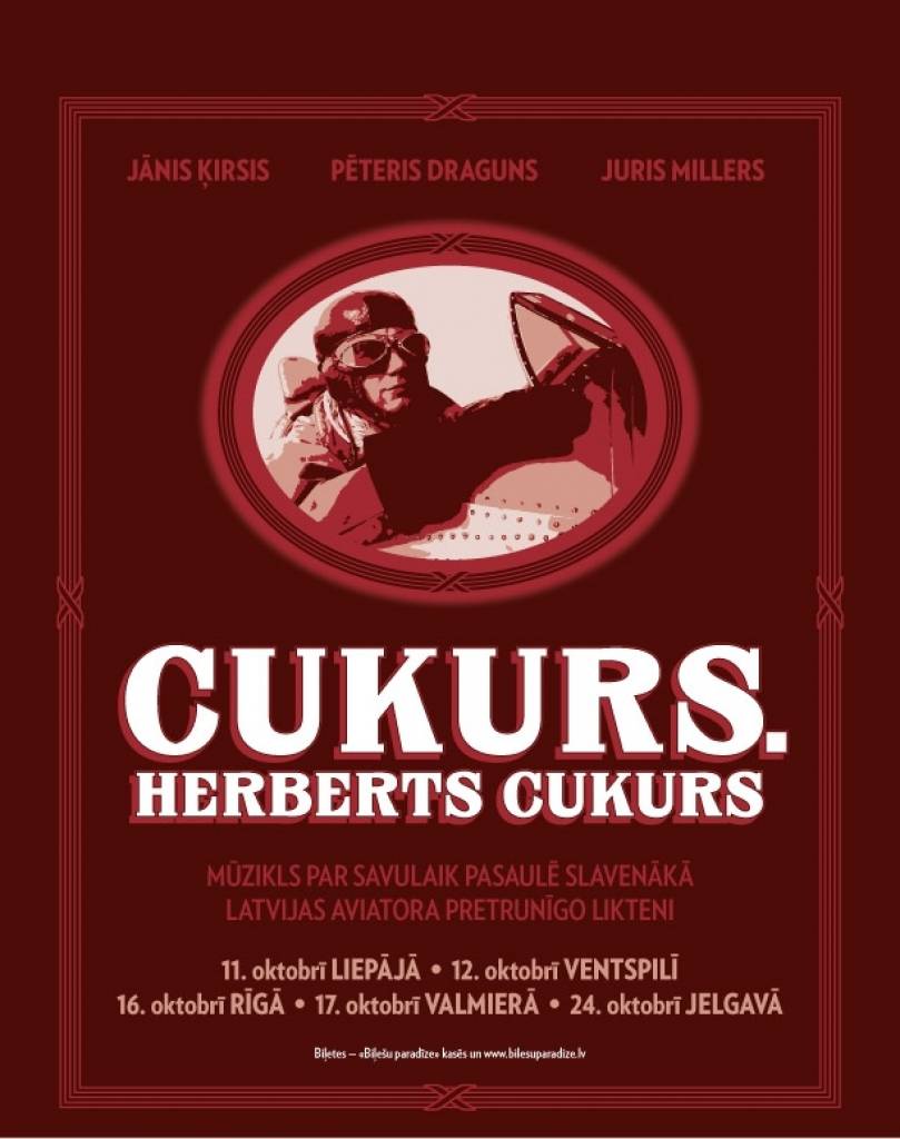 Oktobrī notiks mūzikla Cukurs. Herberts Cukurs pirmizrāde