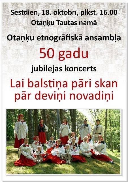 Otaņķu etnogrāfiskais ansamblis aicina uz 50 gadu jubilejas koncertu