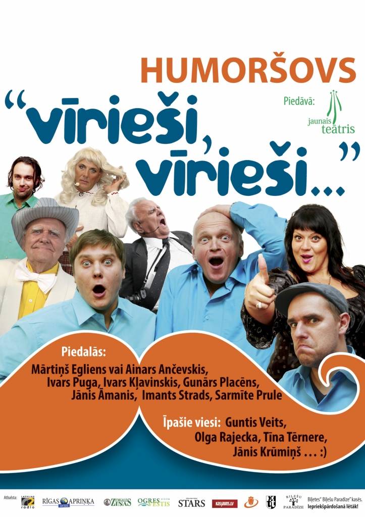 Liepājā aicina uz humoršovu "Vīrieši, vīrieši..."