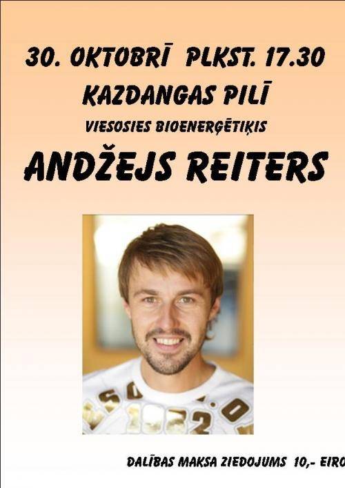 Bioenerģētiķis Andžejs Reiters Kazdangas pilī