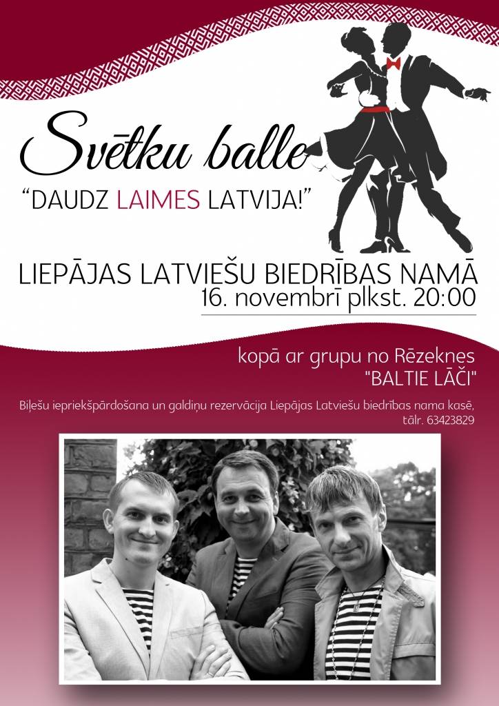 Liepājā būs svētku balle "Daudz laimes, Latvija!"