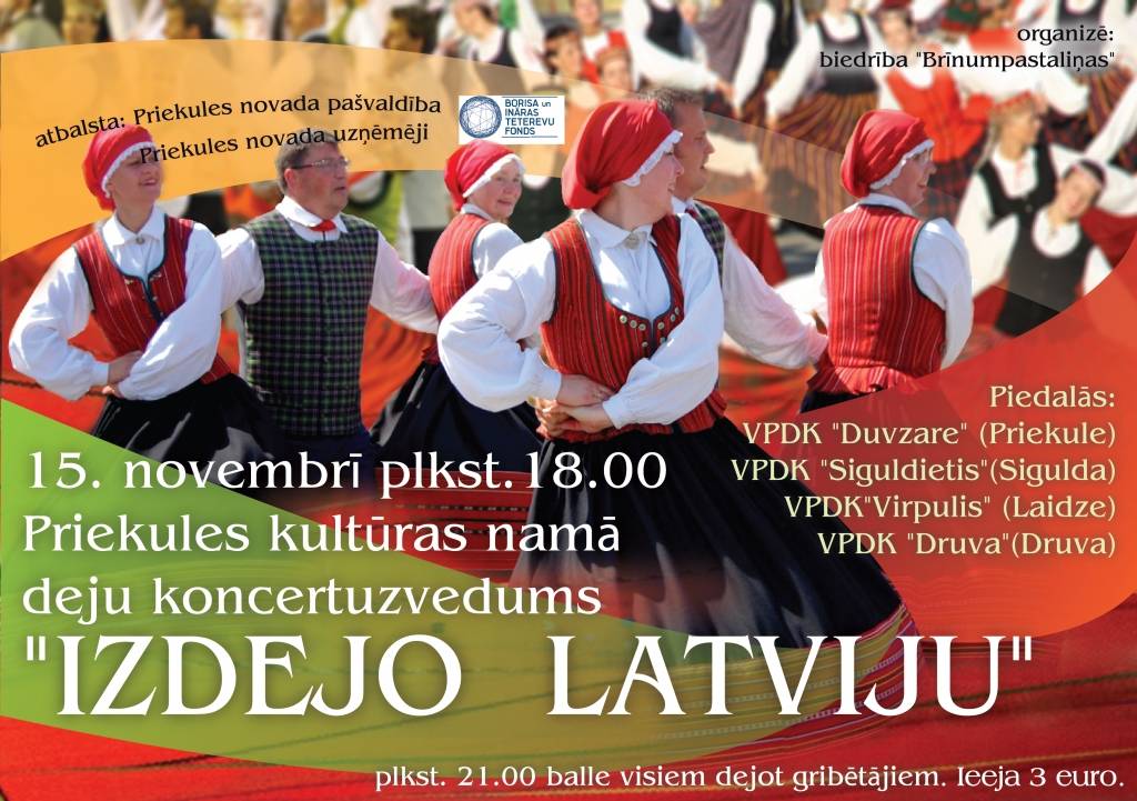 Priekulē vidējās paaudzes deju kolektīvi "Izdejos Latviju"