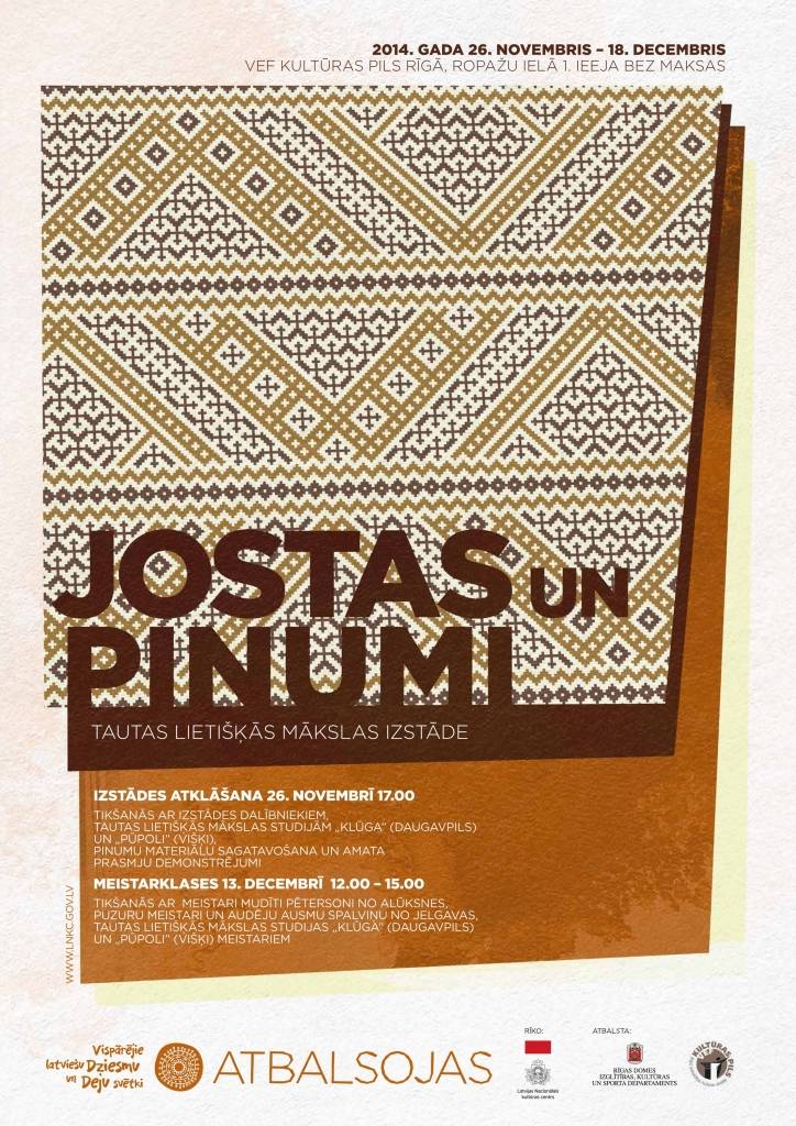 Lejaskurzemes meistaru darbi būs skatāmi Rīgā izstādē "Jostas un pinumi"
