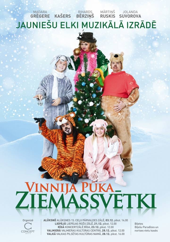 Liepājā rādīs "Vinnija Pūka Ziemassvētkus"