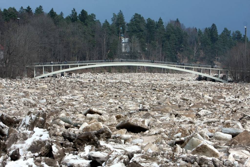 Situāciju applūdušajā Ogres upē raksturo kā mierīgu, bet draudīgu