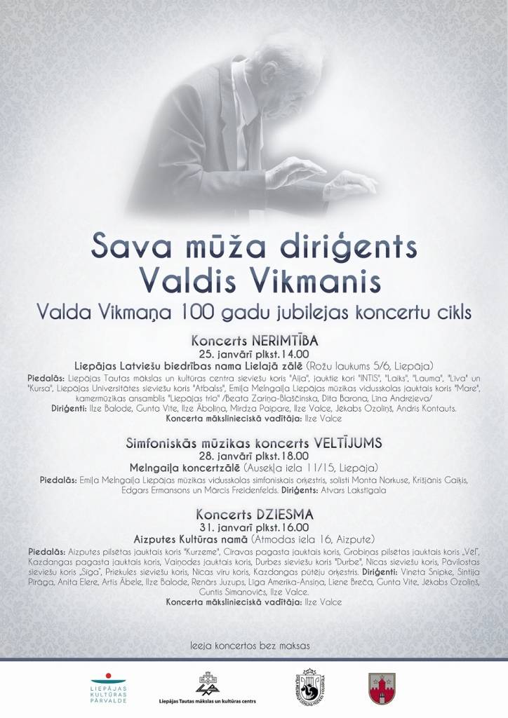 Notiks Valda Vikmaņa 100 gadu jubilejas koncertu cikls