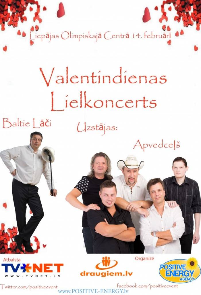 "Apvedceļš" un "Baltie Lāči" ielūdz uz Valentīndienas koncertu