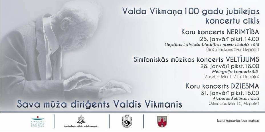 Aizputē aicina uz Valda Vikmaņa 100 gadu jubilejas koncertcikla koru koncertu "Dziesma"