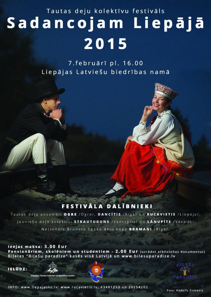 Notiks tautas deju kolektīvu festivāls "Sadancojam Liepājā 2015"