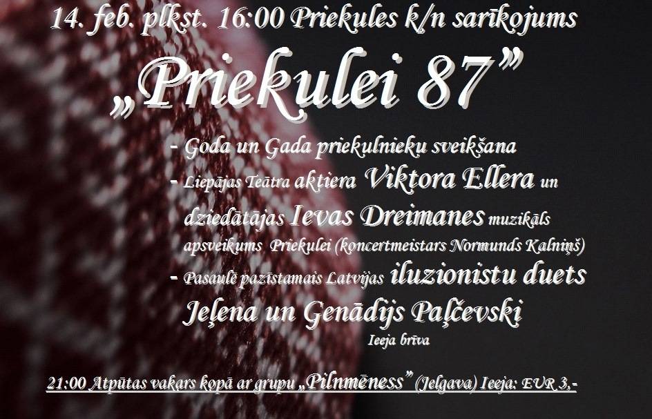 Sarīkojums “Priekulei 87” un atpūtas vakars