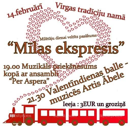 Valentīndienai veltīts pasākums “Mīlas ekspresis”