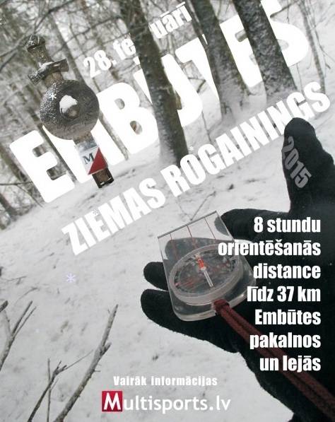 Embūtē notiks sacensības "Ziemas Rogainings 2015"