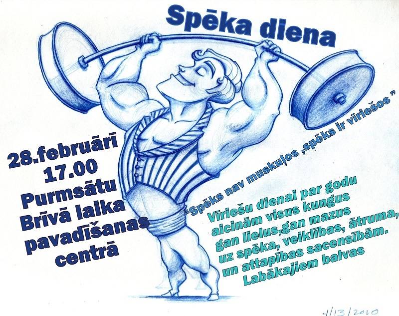 Purmsātos notiks Spēka diena