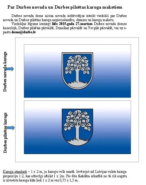 Durbē gaida viedokļus par karoga nepieciešamību un dizainu