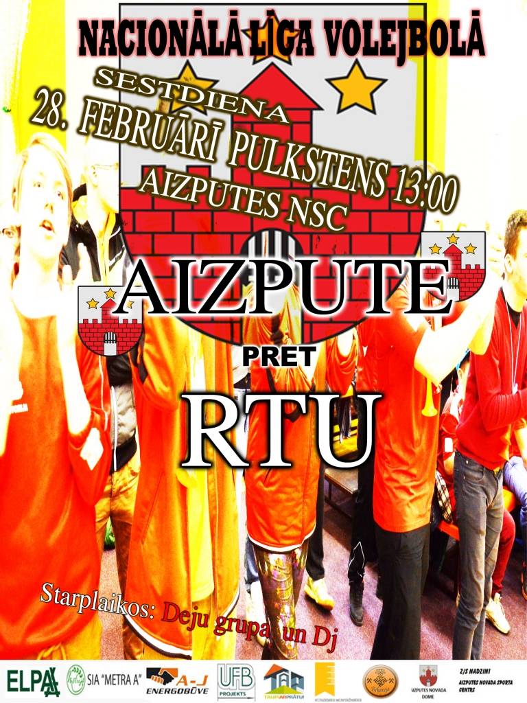 "Aizpute" pret "RTU"