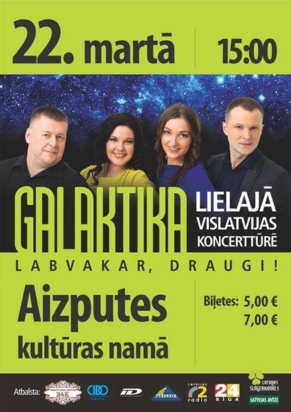 "Galaktikas" koncerts Aizputē